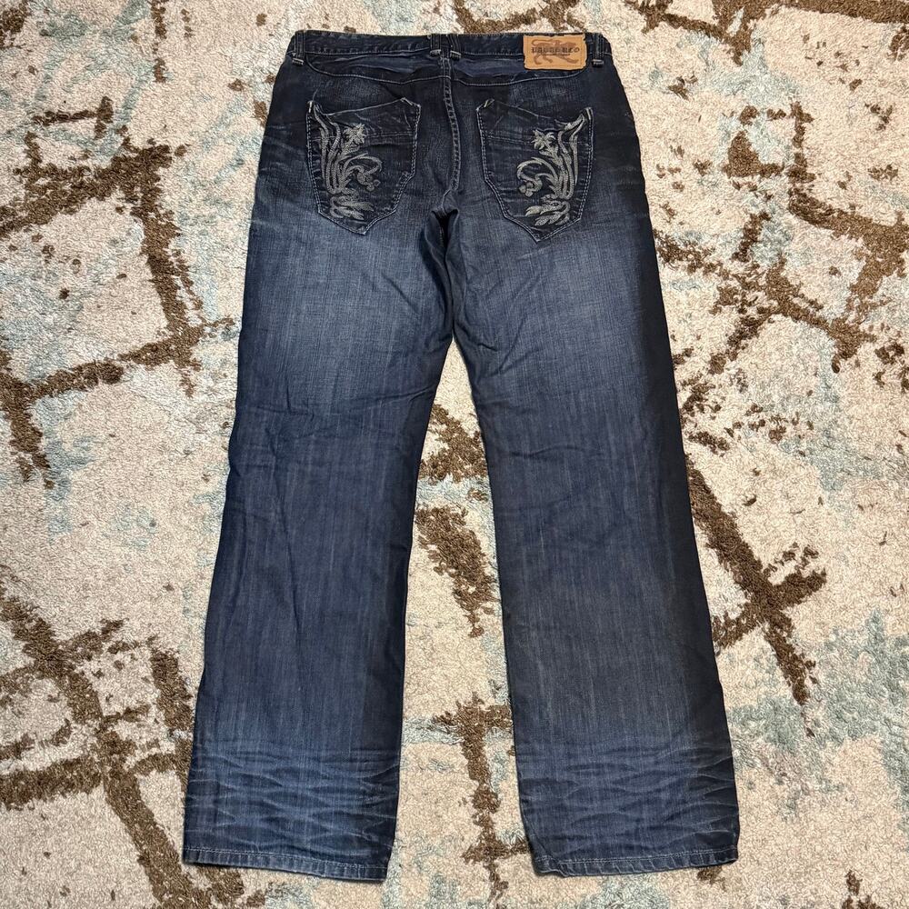 Vintage Parasuco Paisley Embroidered Jeans Size 36x35 Y2K